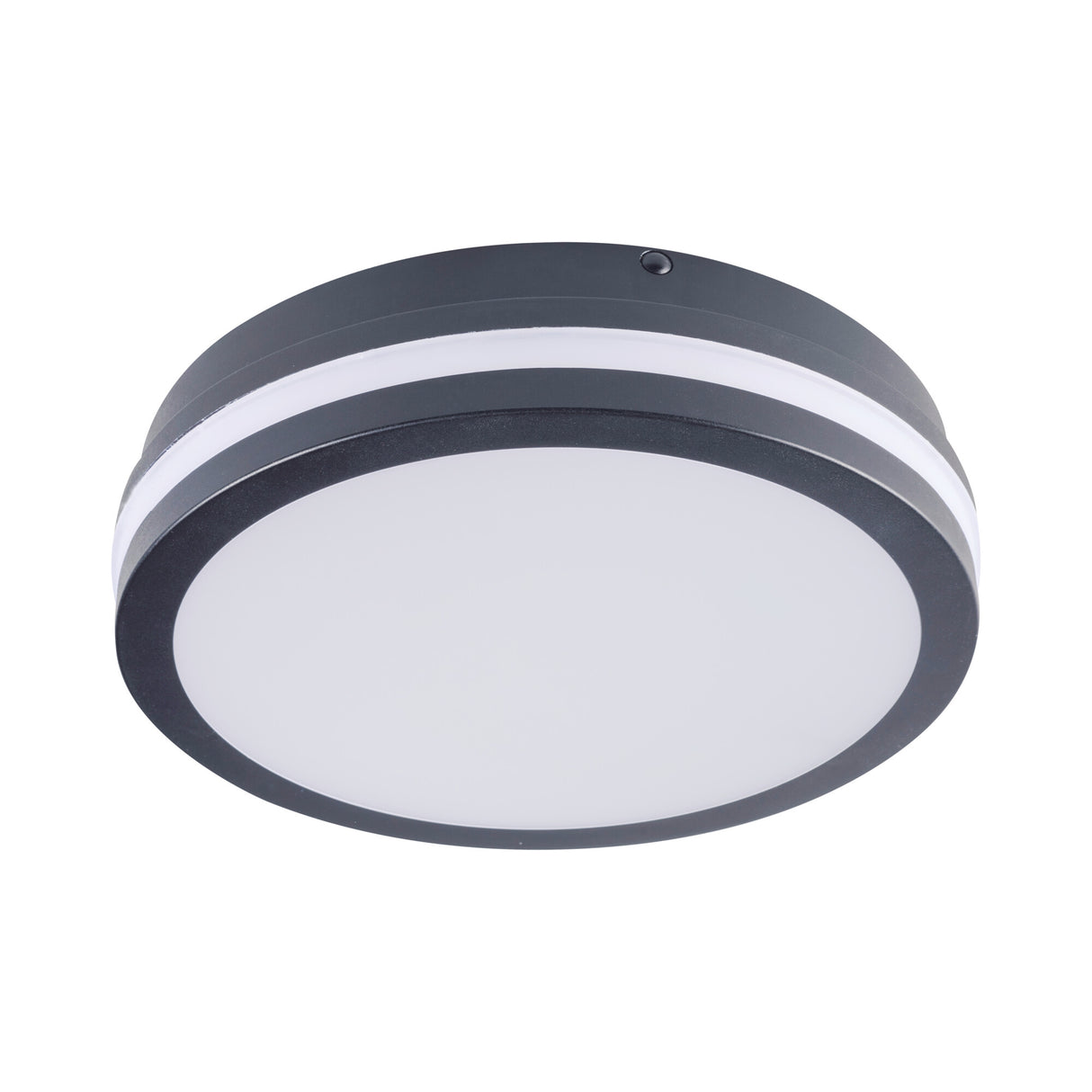 BENO Ø220 12-18W Round Wattage Selectable IP65 Ceiling Light - Anthracite