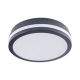 BENO Ø220 12-18W Round Wattage Selectable IP65 Ceiling Light - Anthracite