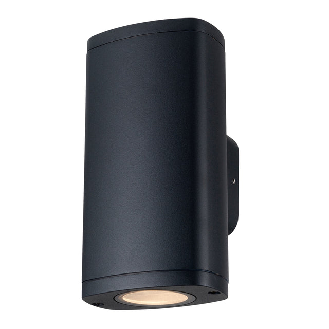Zevi EL 2GU10 Up Down Outdoor Wall Light IP54 Black 2GU10 - Black