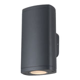 Zevi EL Up Down GU10 Outdoor Wall Light Gold 2GU10 - Grey