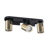 Laurin 340x70 3 x GU10 Round Ceiling Light 3I G B - Black/Gold