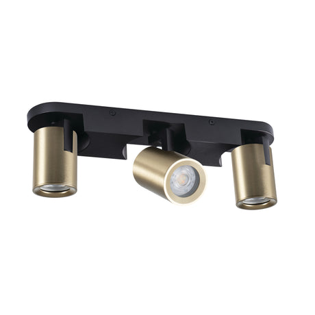 Laurin 340x70 3 x GU10 Round Ceiling Light 3I G B - Black/Gold