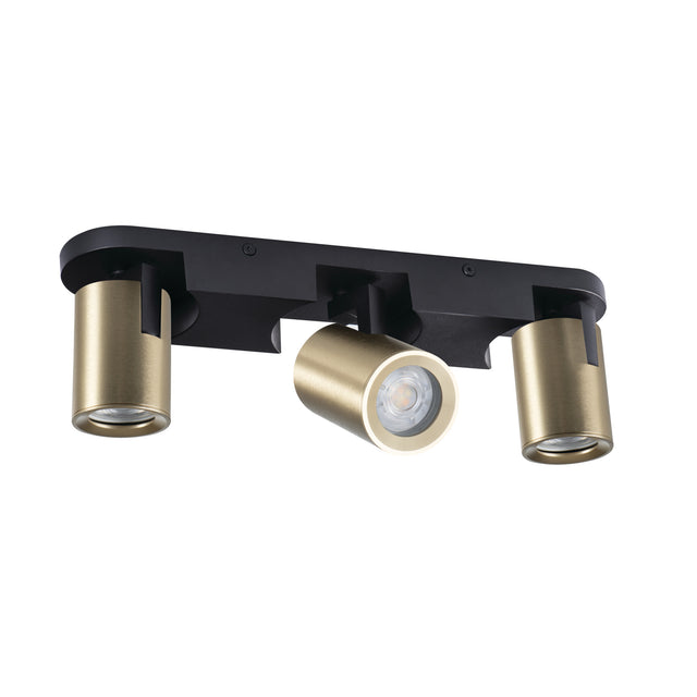 Laurin 340x70 3 x GU10 Round Ceiling Light 3I G B - Black/Gold