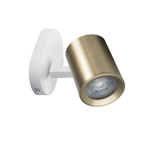 Laurin 110x70 GU10 Round Ceiling Spotlight 1O G W - White Gold