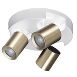 Laurin Ø220 3O G W 3x10W GU10 Round Ceiling Light - White / Gold