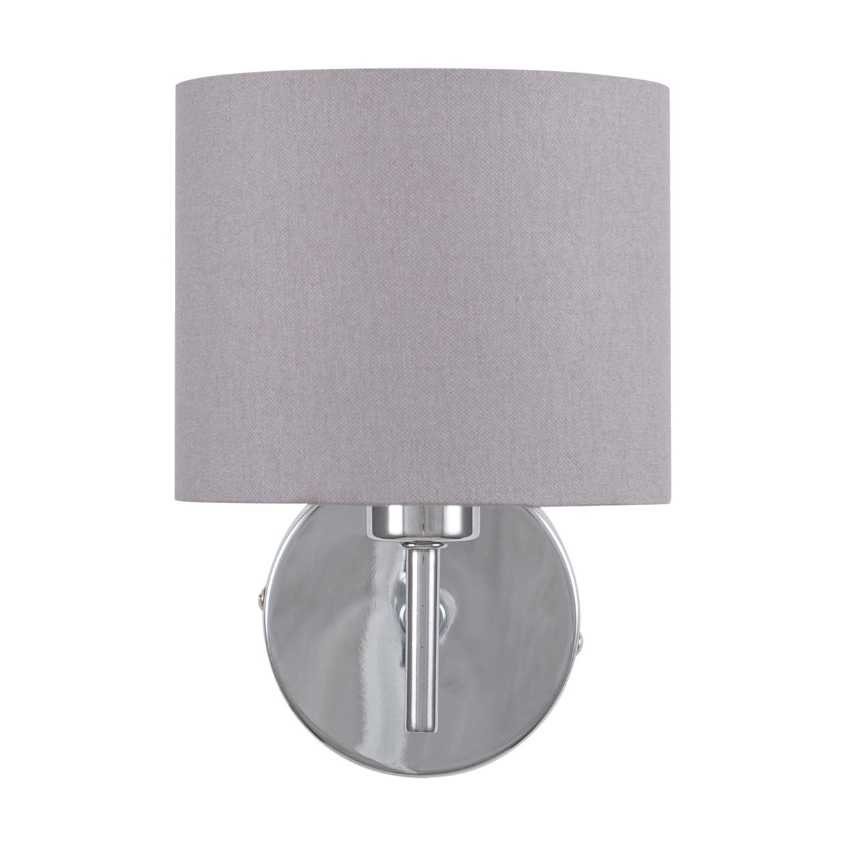 Plaza Silver Metal Straight Arm Wall Light - 20cm