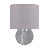 Plaza Silver Metal Straight Arm Wall Light - 20cm