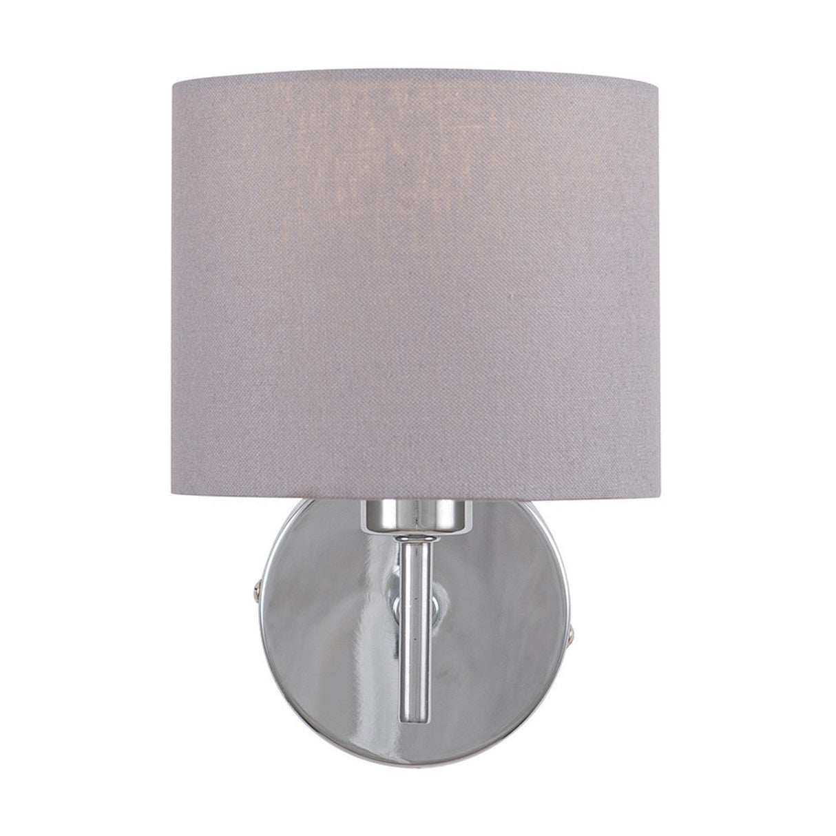 Plaza Silver Metal Straight Arm Wall Light - 20cm