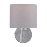 Plaza Silver Metal Straight Arm Wall Light - 20cm