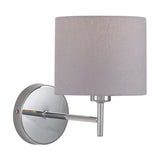 Plaza Silver Metal Straight Arm Wall Light - 20cm