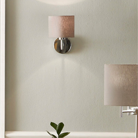 Plaza Silver Metal Straight Arm Wall Light - 20cm