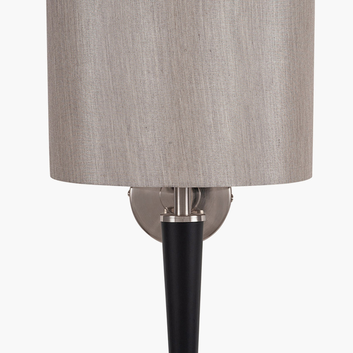 Lowry Brushed Silver & Matt Black Iron Wall Light - 40cm