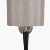Lowry Brushed Silver & Matt Black Iron Wall Light - 40cm