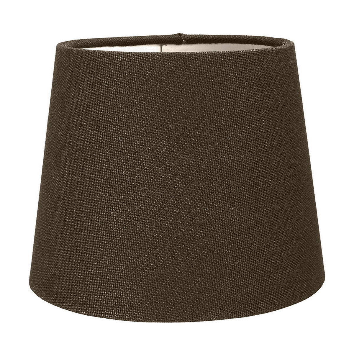 Fabric tapered lamp shade in dark grey handloom weave, shown alone from the Piero Antique Bronze Double Wall Light set, on a plain white background.