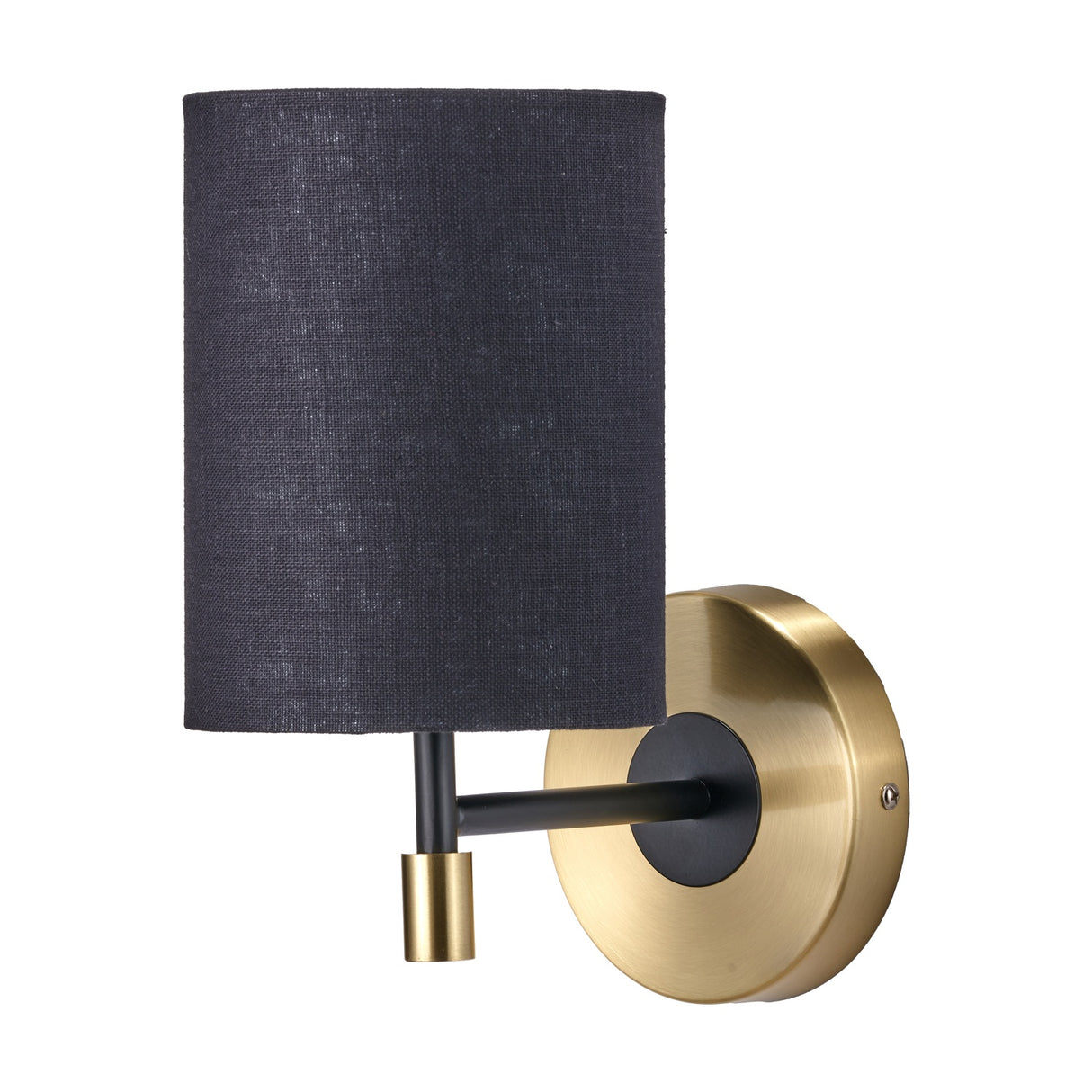 Bryce Black & Gold Metal Wall Light - 26cm