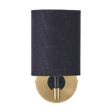 Bryce Black & Gold Metal Wall Light - 26cm