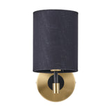 Bryce Black & Gold Metal Wall Light - 26cm