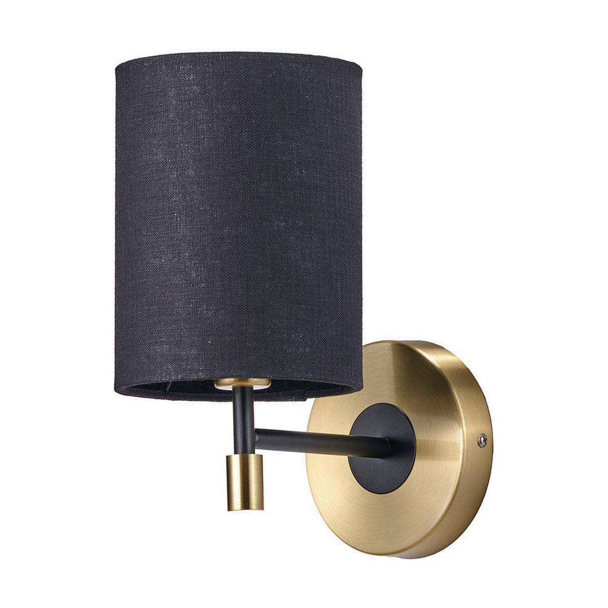Bryce Black & Gold Metal Wall Light - 26cm
