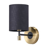 Bryce Black & Gold Metal Wall Light - 26cm