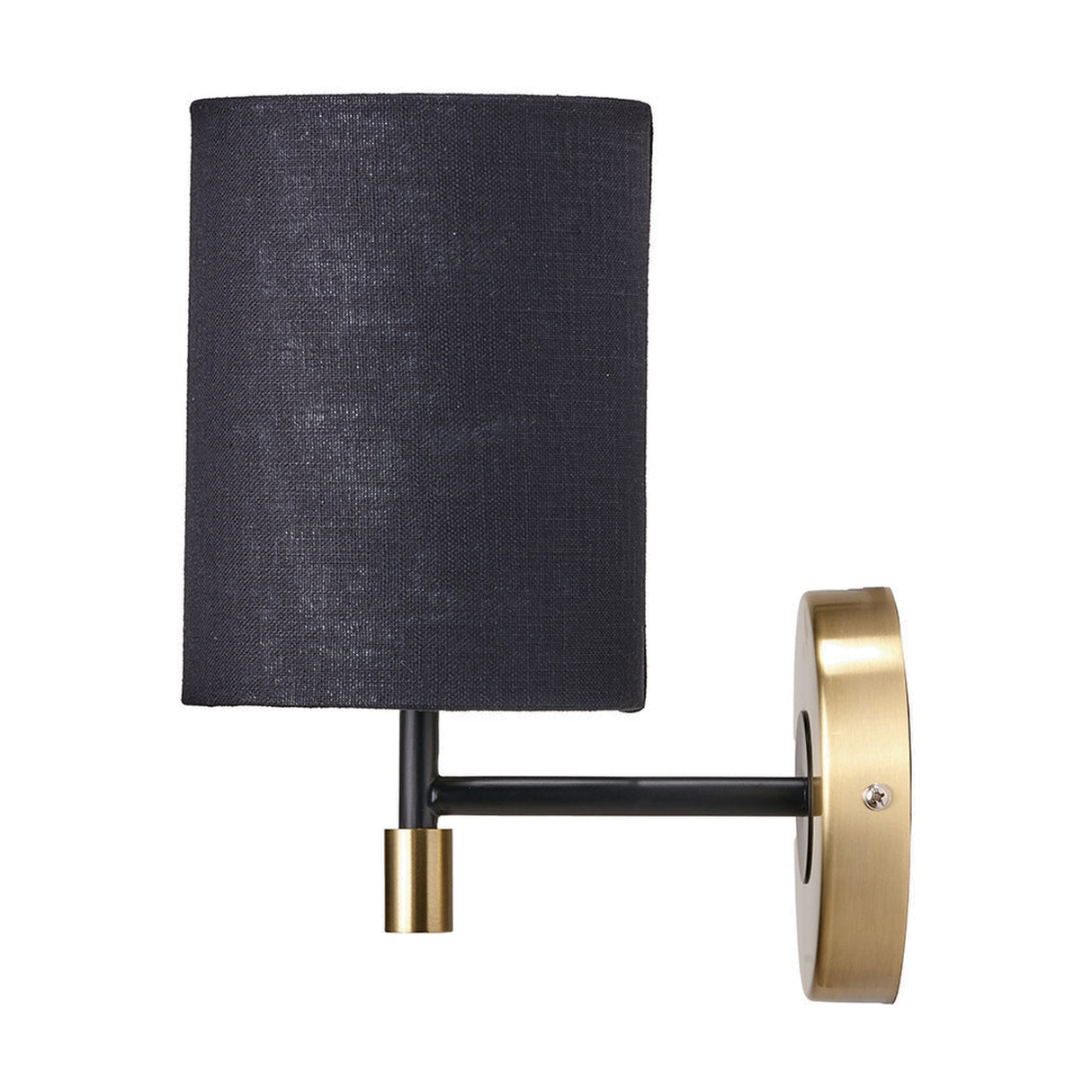 Bryce Black & Gold Metal Wall Light - 26cm