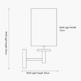 Bryce Black & Gold Metal Wall Light - 26cm