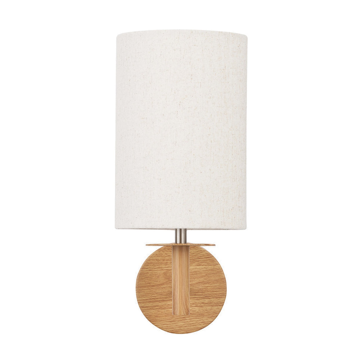 Bonham Wood Veneer & Silver Metal Wall Light - 35cm