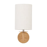 Bonham Wood Veneer & Silver Metal Wall Light - 35cm