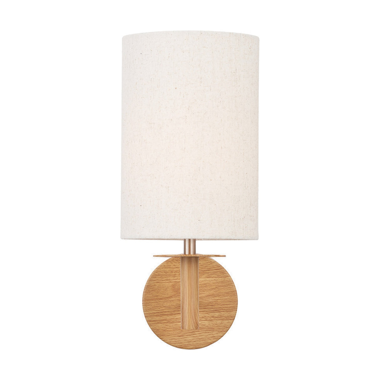 Bonham Wood Veneer & Silver Metal Wall Light - 35cm
