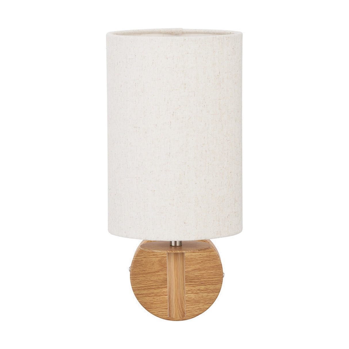 Bonham Wood Veneer & Silver Metal Wall Light - 35cm