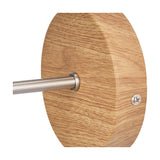 Bonham Wood Veneer & Silver Metal Wall Light - 35cm
