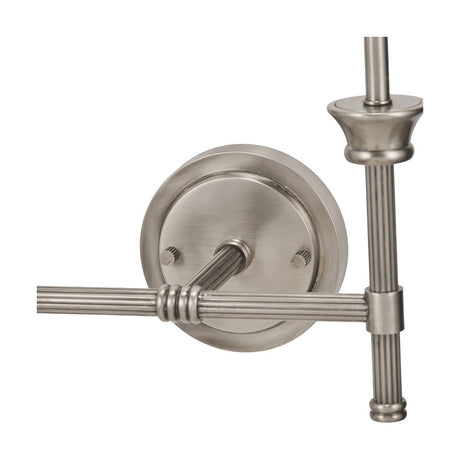 Salvatore Antique Silver Metal Double Wall Light with 2 Olive Shades