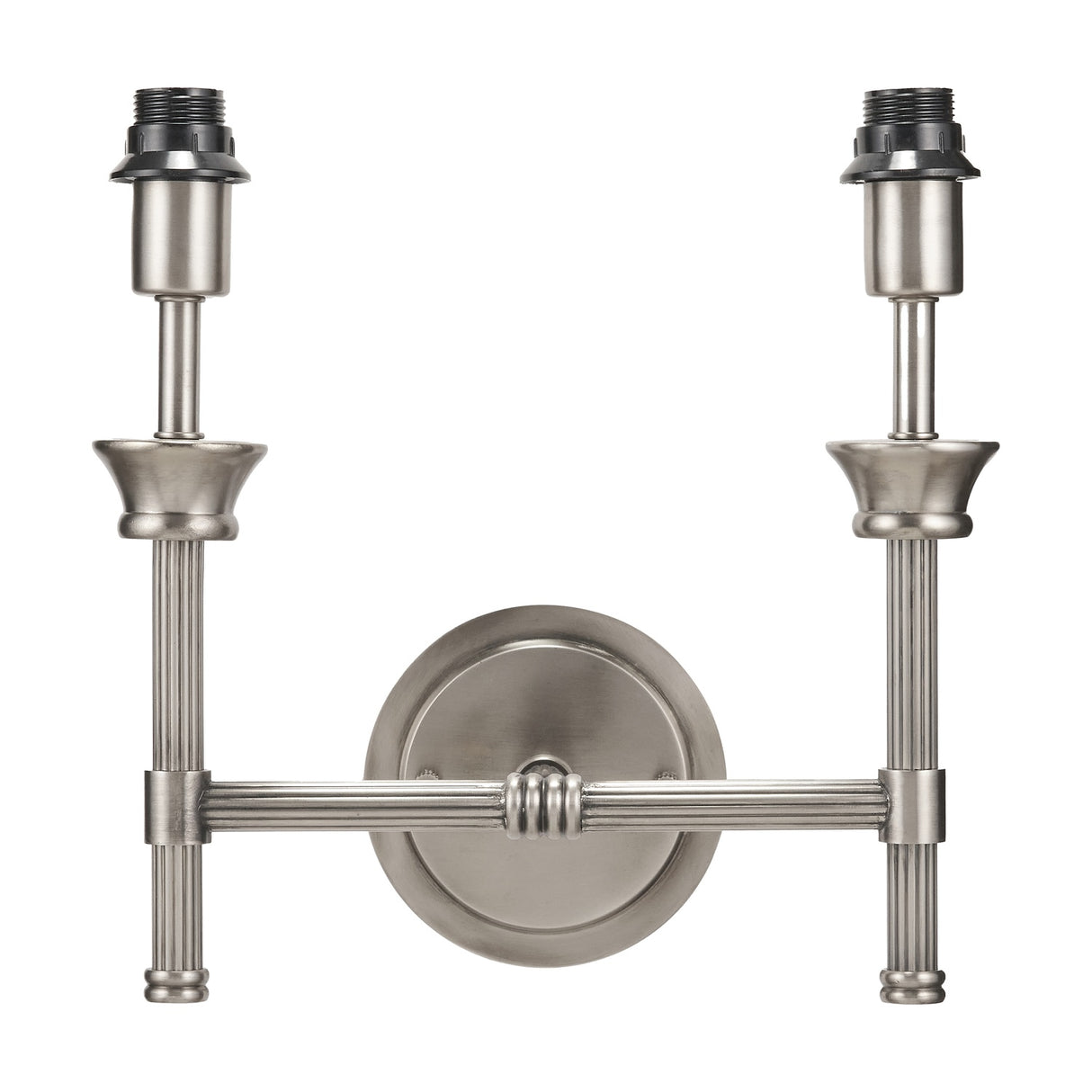 Salvatore Antique Silver Brass Double Wall Light - 25cm