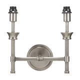 Salvatore Antique Silver Brass Double Wall Light - 25cm