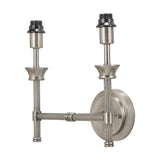 Salvatore Antique Silver Brass Double Wall Light - 25cm