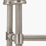Salvatore Antique Silver Brass Double Wall Light - 25cm