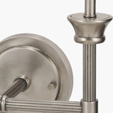 Salvatore Antique Silver Brass Double Wall Light - 25cm