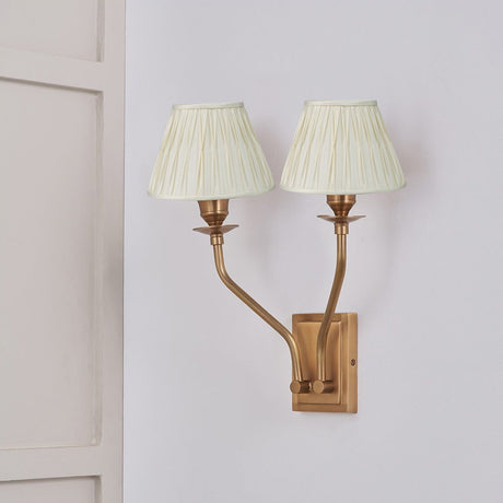 Tatiana Antique Brass Double Wall Light - 30cm