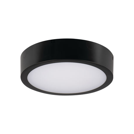 Daber Ø250 8-13W Round LED Ceiling Light IP66 Colour Selectable - Black