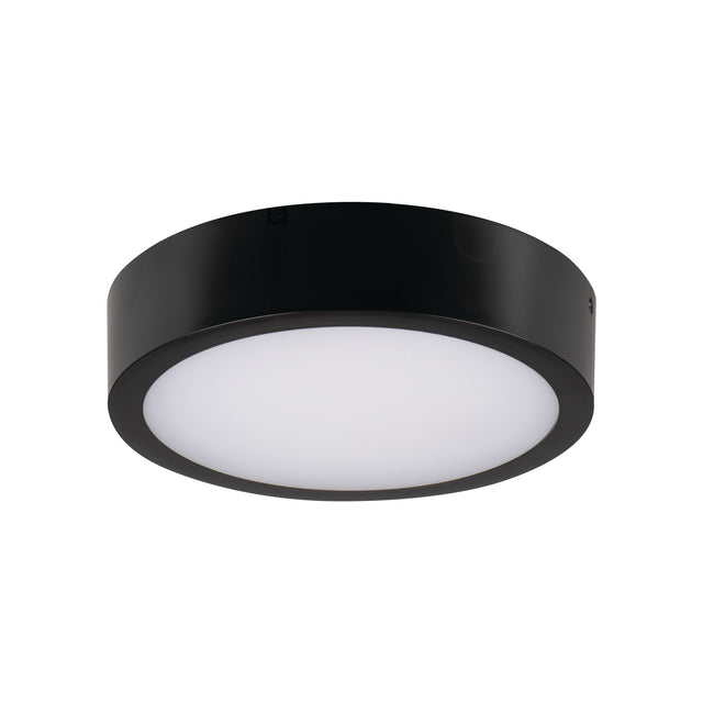 Daber 8-13W Ø250 Round LED Ceiling Light PIR IP66 - Black