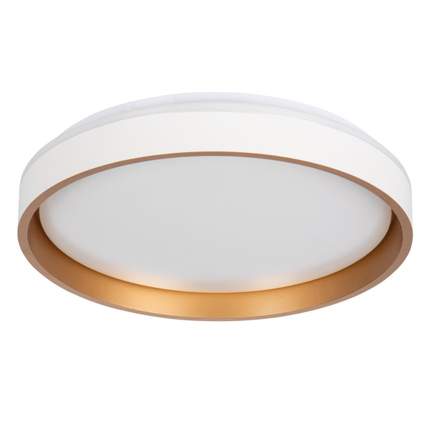 Soln Ø380 25W Round LED Ceiling Light Colour Selectable W/G - White / Gold