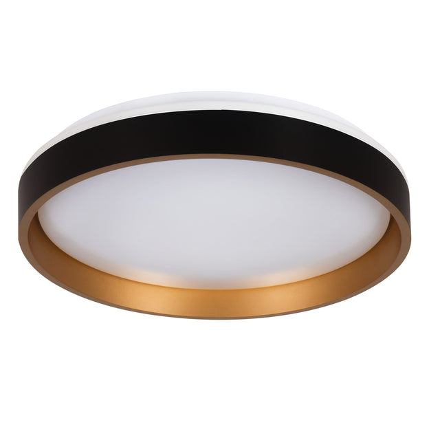 Soln Ø380 25W Round LED Ceiling Light Colour Selectable - Black/Gold B/G