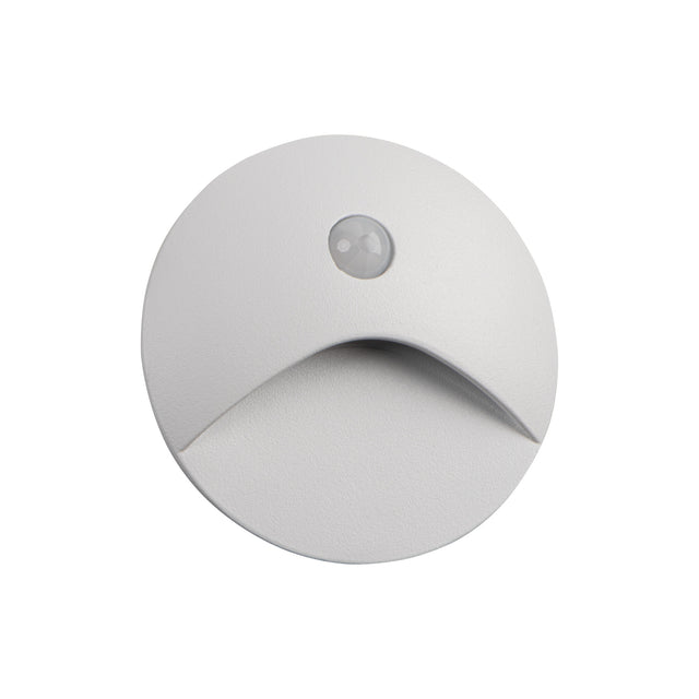 EXIN Round Ø80 2.5W PIR LED Step Light Warm White - White