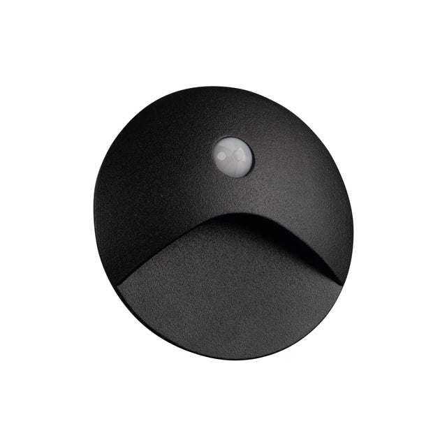 EXIN PIR LED Step Light Ø80 2.5W Warm White - Black