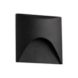 EXIN 80x80 2.5W LED Step Light IP65 Recessed Warm White - Black