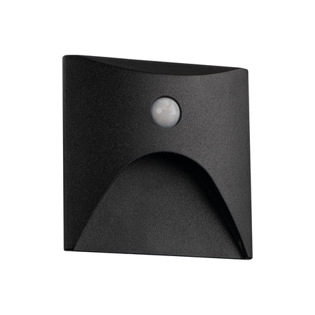 EXIN 80x80 2.5W LED Step Light PIR Warm White - Black