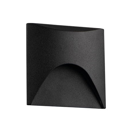 EXIN 80x80 2.5W LED Step Light IP65 12V Cool White - Black