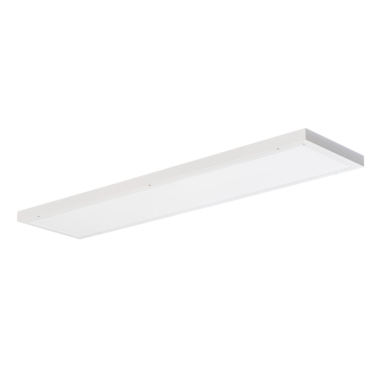 BLINGO 1200x300 34W Low Glare Surface LED Panel - Mains 90 deg Silver Cool White - White