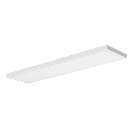 BLINGO 1200x300 34W Low Glare Surface LED Panel - Mains 90 deg Silver Cool White - White