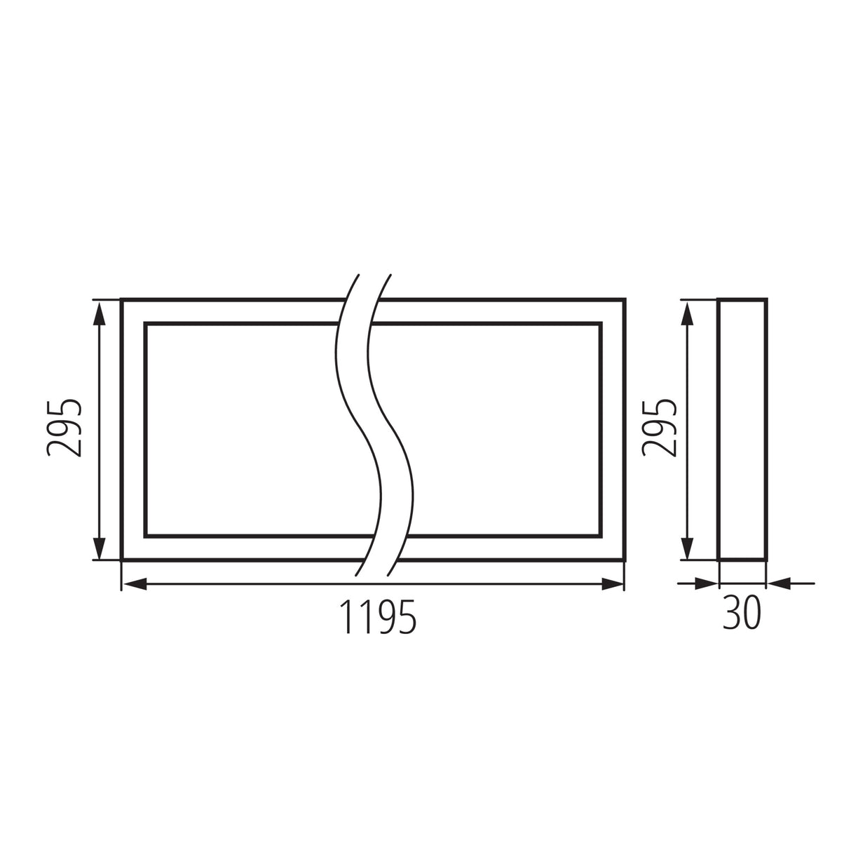 BLINGO UAIO RM38W 120 technical schematic and dimensions