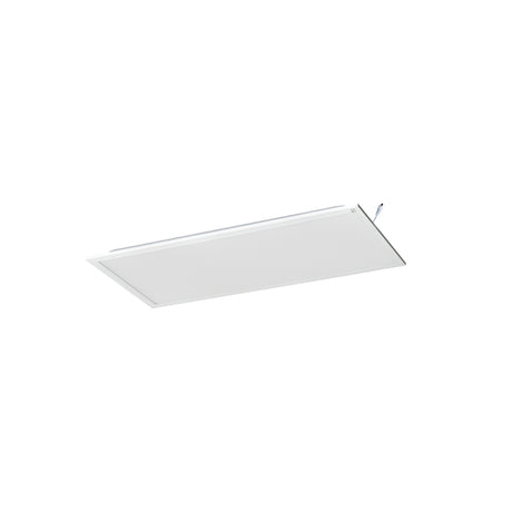 Kanlux Blingo 600x300 24W driverless LED panel, rectangular recessed ceiling light with white metal frame and diffuser, on a plain white background.